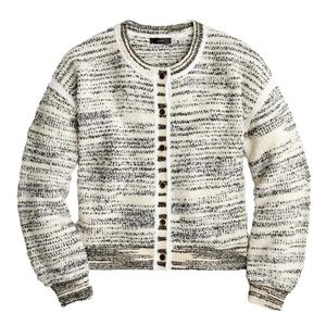 J. Crew Space Dyed Textured Cardigan Sweater size large